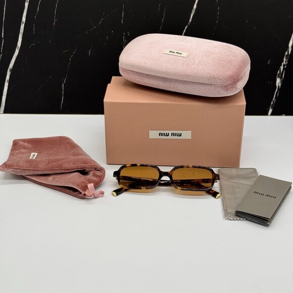 NEW MIU MIU MU11ZSF VAU2Z1 HAVANA WOMEN SUNGLASSES - Picture 10 of 10